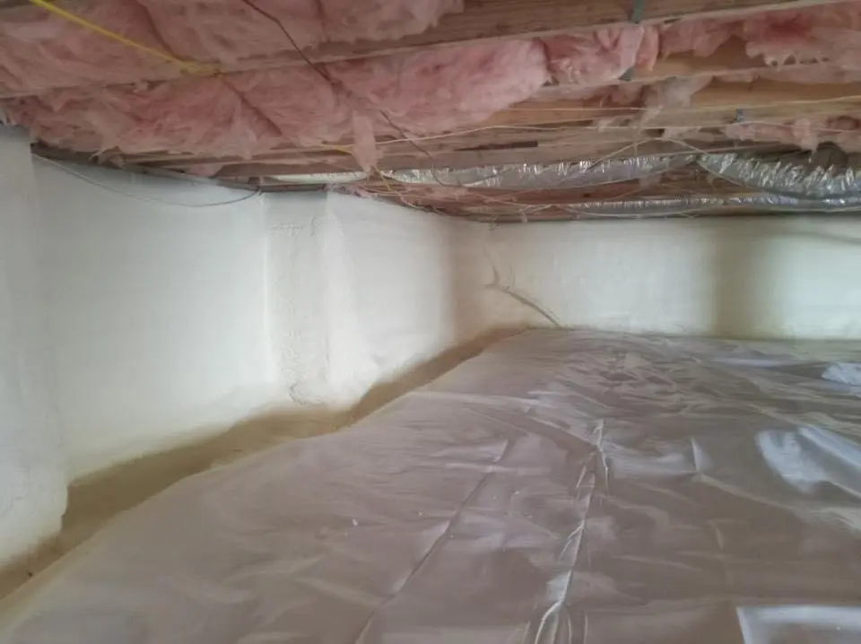Crawl space encapsulation with closed-cell spray foam for Spray Foam Roofing in West Plains